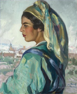 Arab Painting - GIRL FROM MARRAKESH Jose Cruz Herrera genre Araber